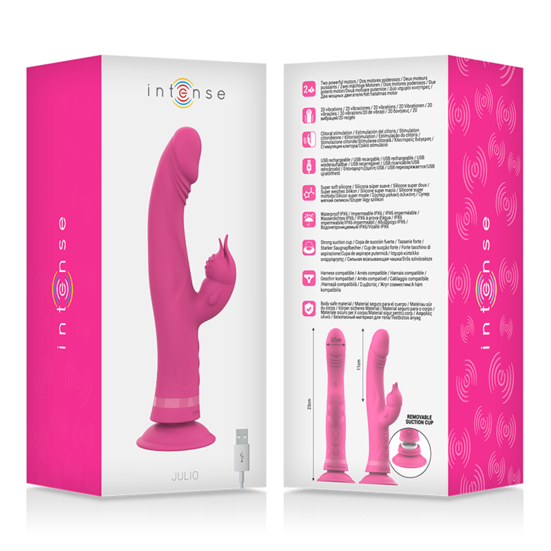 INTENSE - JULIO KONIJNENVIBRATOR ROZE SILICONEN