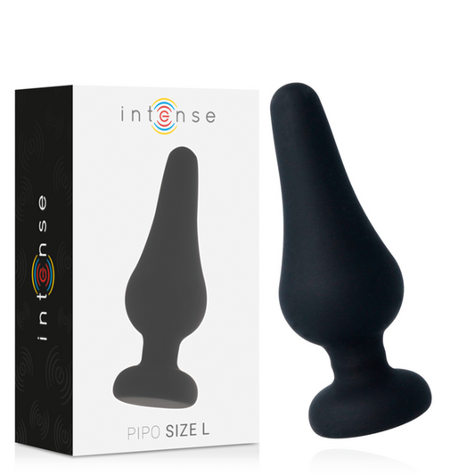 INTENSE - ANALE PLUG PIPO L ZWART SILICONEN 13 CM