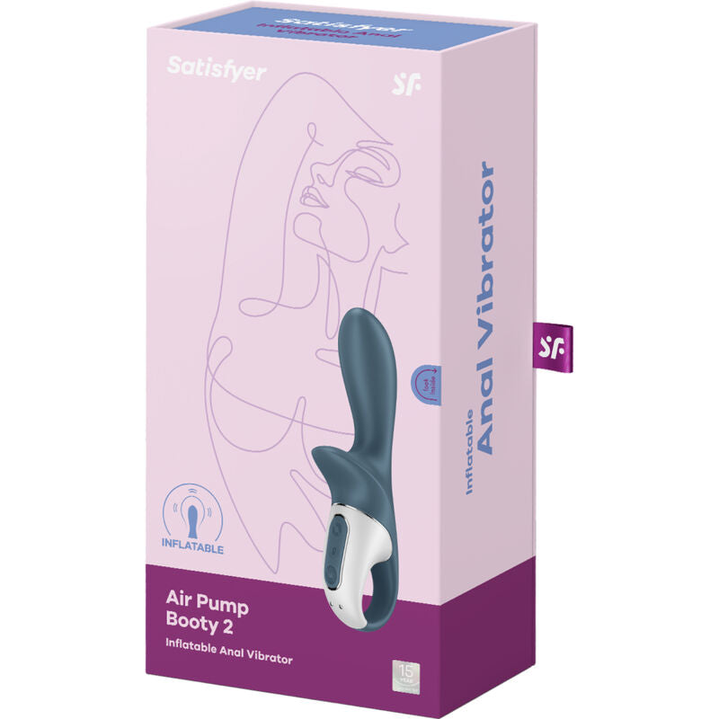 SATISFYER - AIR PUMP BOOTY 2 DONKERGRIJS