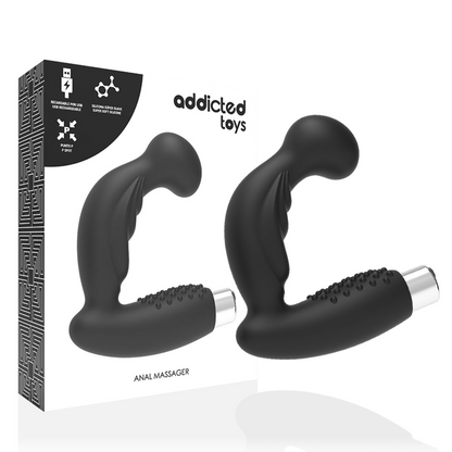ADDICTED TOYS - PROSTATAVIBRATOR OPLAADBAAR MODEL 3 - ZWART
