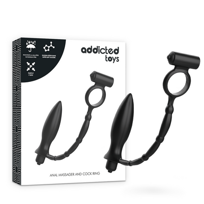 ADDICTED TOYS - ANAALPLUG MET TRILLINGSRING