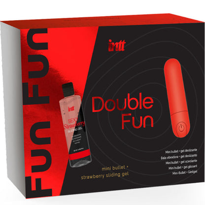 INTT RELEASES - DOUBLE FUN-KIT MET VIBRERENDE KOGEL EN AARDBEIENMASSAGEGEL