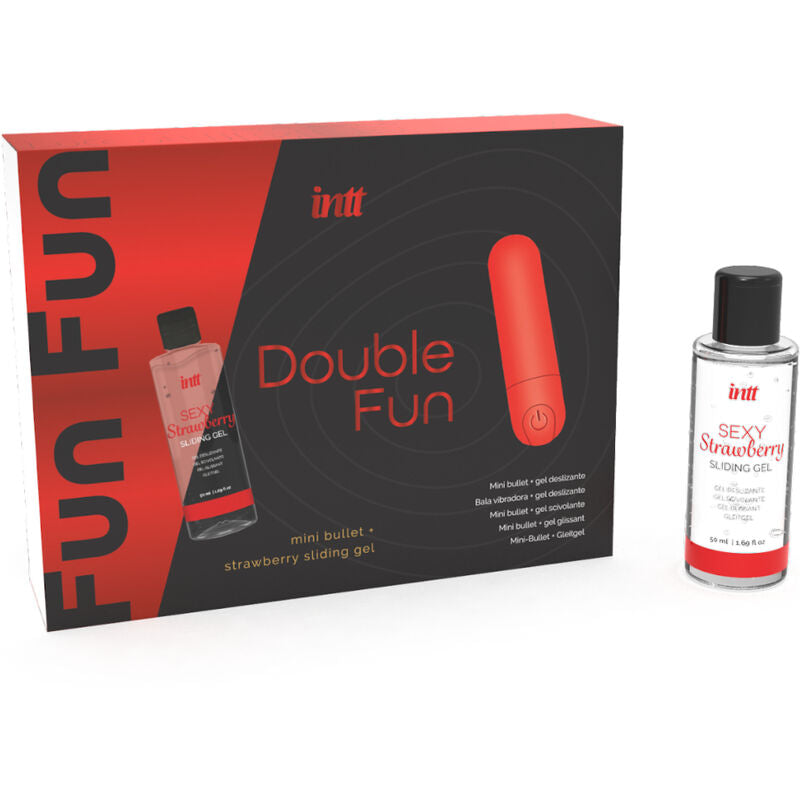 INTT RELEASES - DOUBLE FUN-KIT MET VIBRERENDE KOGEL EN AARDBEIENMASSAGEGEL