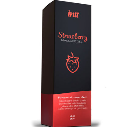 INTT MASSAGE & ORAL SEX - MASSAGEGEL MET AARDBEISMAAK EN WARMTE-EFFECT