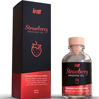 INTT MASSAGE & ORAL SEX - MASSAGEGEL MET AARDBEISMAAK EN WARMTE-EFFECT