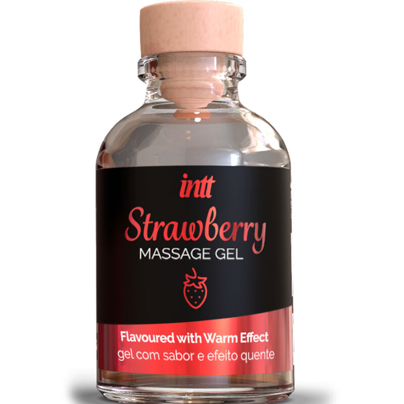 INTT MASSAGE & ORAL SEX - MASSAGEGEL MET AARDBEISMAAK EN WARMTE-EFFECT