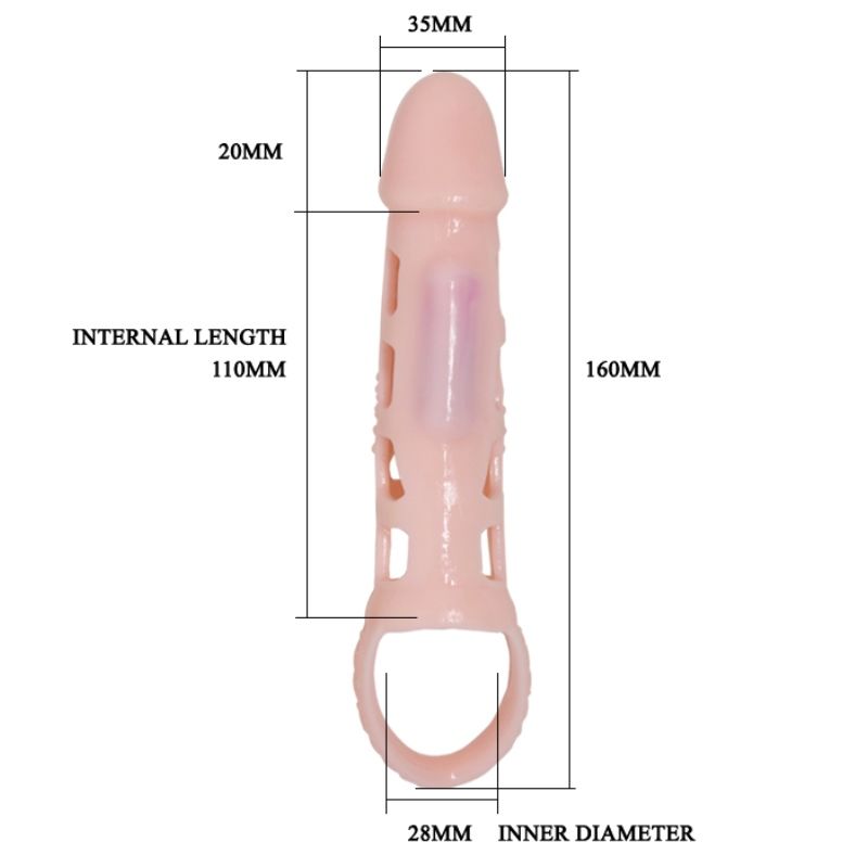 PRETTY LOVE - HARRISON-penisverlengerhoes met vibratie en bandje, 13.5 CM