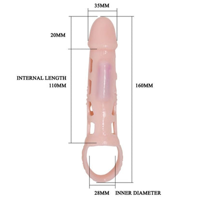 PRETTY LOVE - HARRISON-penisverlengerhoes met vibratie en bandje, 13.5 CM