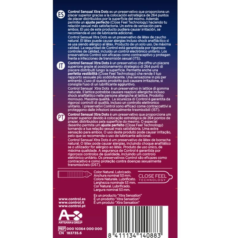 CONTROL - XTRA DOTS 12 stuks