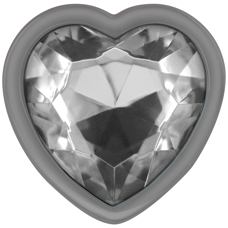 INTENSE - WHITE HEART anale plug van aluminium, maat L