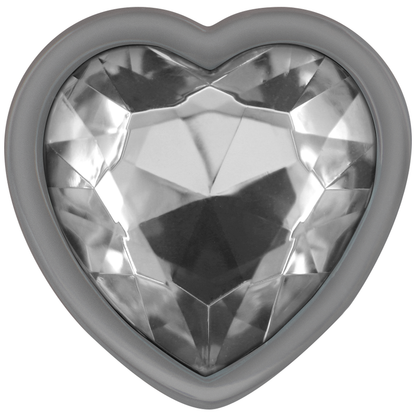 INTENSE - WHITE HEART anale plug van aluminium, maat L