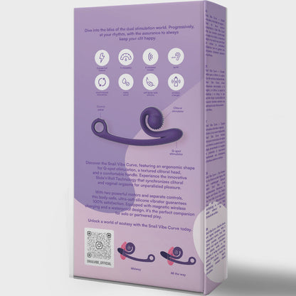 SNAIL VIBE - Gebogen paarse vibrator