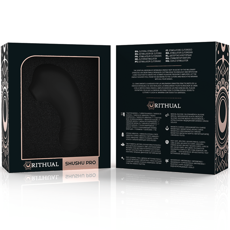 RITHUAL - SHUSHU PRO POCKET CLITORISSTIMULATOR MET 2 KRACHTIGE STRAALMOTOREN