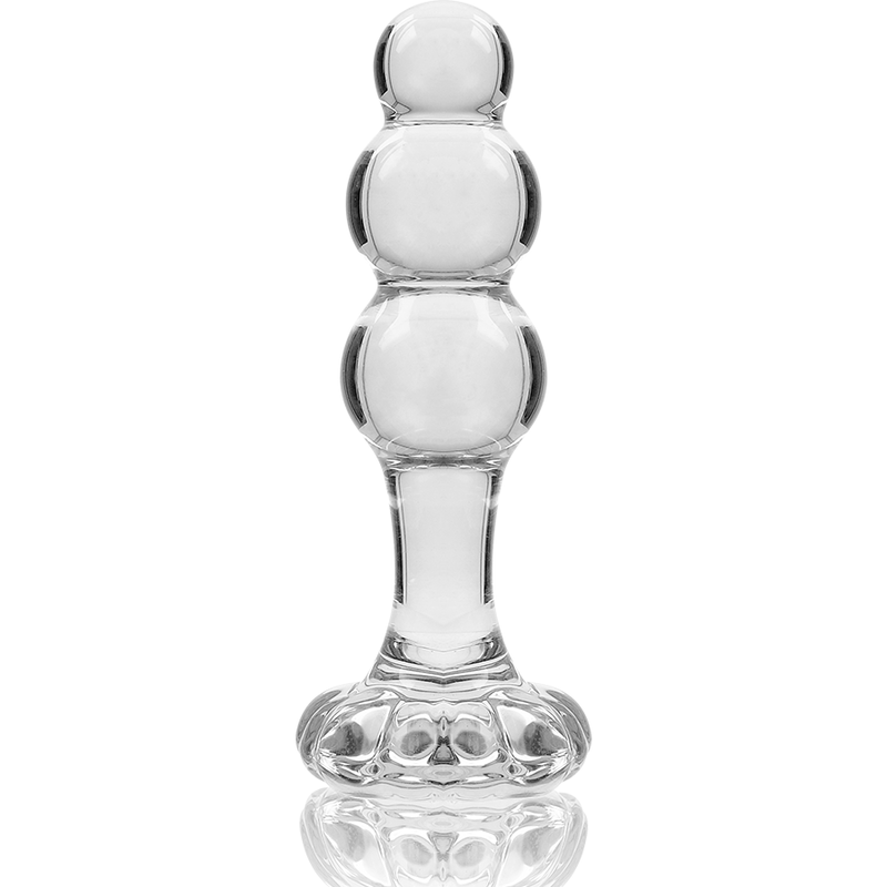 NEBULA SERIES BY IBIZA - MODEL 1 anale plug van borosilicaatglas, transparant, 10.5 CM -O- 3 CM