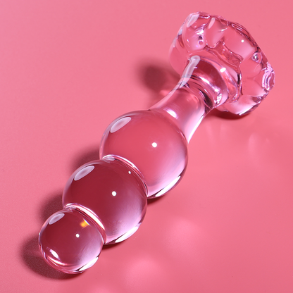 NEBULA SERIES BY IBIZA - MODEL 1 anale plug van borosilicaatglas, roze, 10.5 CM -O- 3 CM