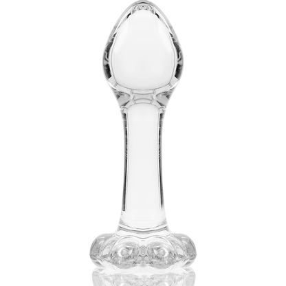 NEBULA SERIES BY IBIZA - MODEL 2 anale plug van borosilicaatglas, transparant, 11 CM -O- 3.5 CM