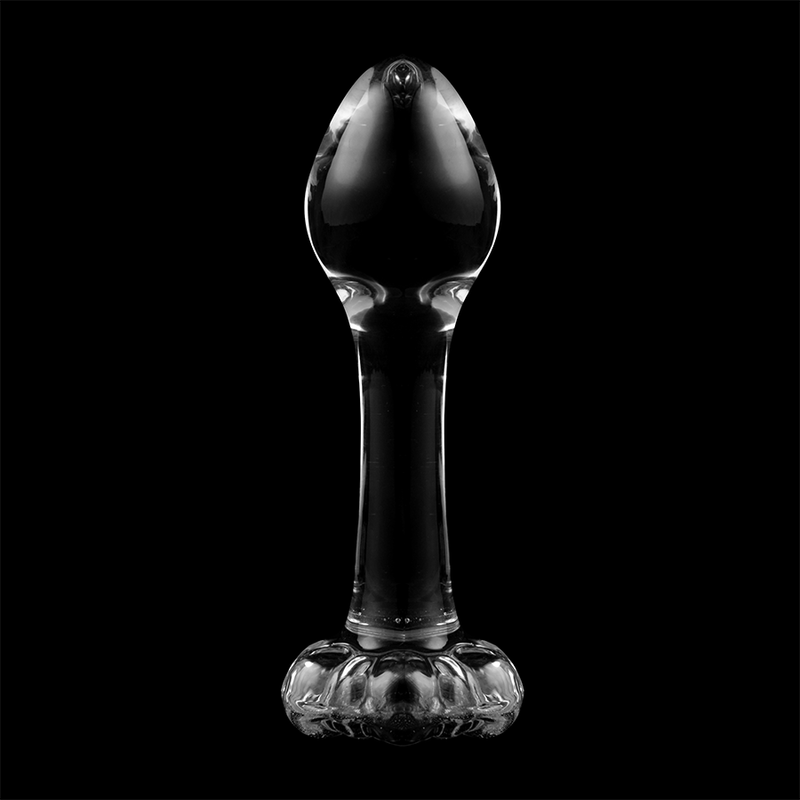 NEBULA SERIES BY IBIZA - MODEL 2 anale plug van borosilicaatglas, transparant, 11 CM -O- 3.5 CM