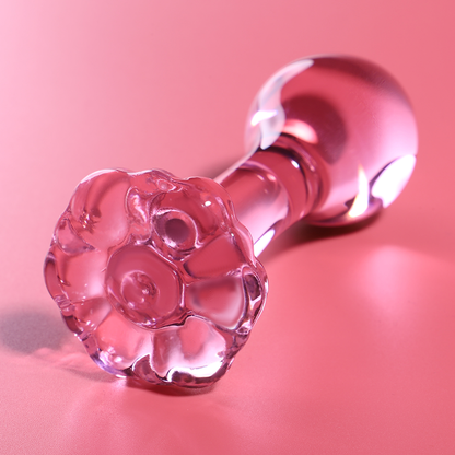 NEBULA SERIES BY IBIZA - MODEL 2 anale plug van borosilicaatglas, roze, 11 CM -O- 3.5 CM