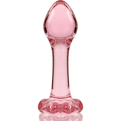 NEBULA SERIES BY IBIZA - MODEL 2 anale plug van borosilicaatglas, roze, 11 CM -O- 3.5 CM