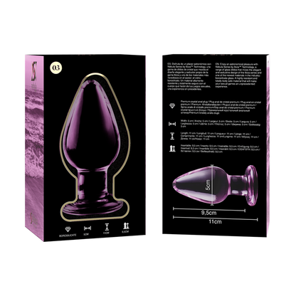 NEBULA SERIES BY IBIZA - MODEL 3 anale plug van borosilicaatglas, roze, 11 CM -O- 5 CM