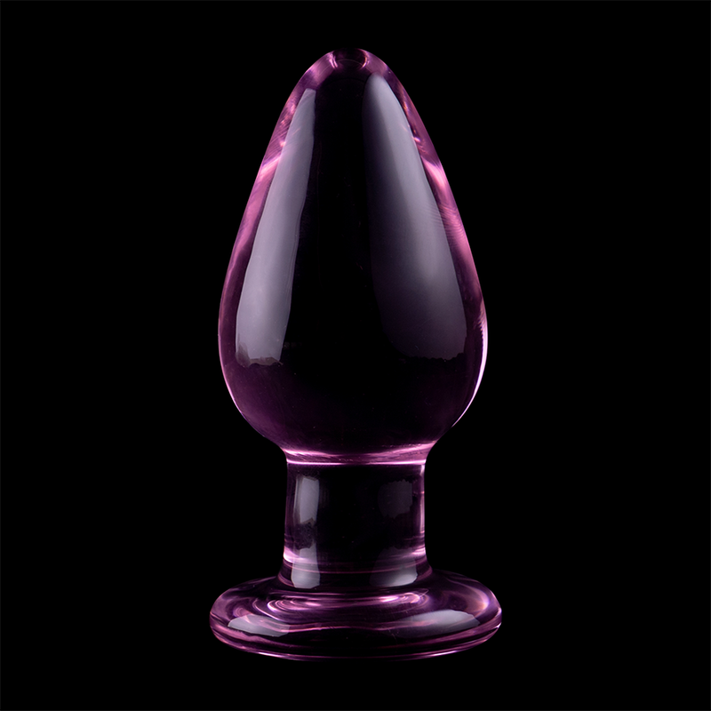 NEBULA SERIES BY IBIZA - MODEL 3 anale plug van borosilicaatglas, roze, 11 CM -O- 5 CM