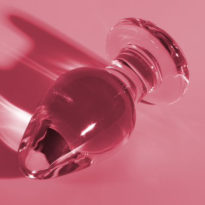 NEBULA SERIES BY IBIZA - MODEL 3 anale plug van borosilicaatglas, roze, 11 CM -O- 5 CM