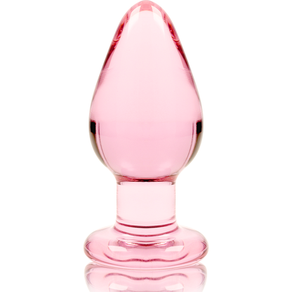 NEBULA SERIES BY IBIZA - MODEL 3 anale plug van borosilicaatglas, roze, 11 CM -O- 5 CM