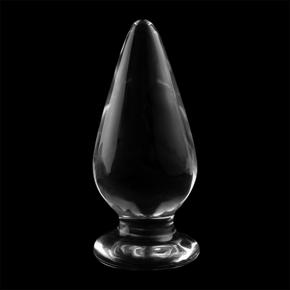 NEBULA SERIES BY IBIZA - MODEL 4 anale plug van borosilicaatglas, transparant, 11 CM -O- 5 CM