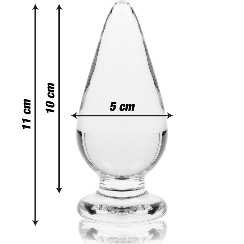 NEBULA SERIES BY IBIZA - MODEL 4 anale plug van borosilicaatglas, transparant, 11 CM -O- 5 CM
