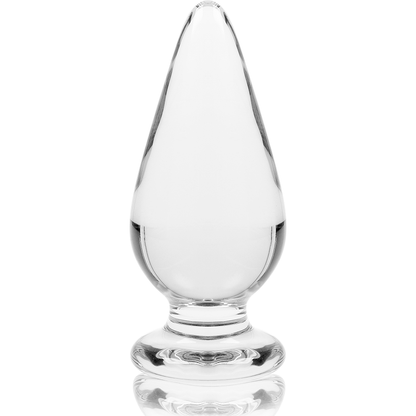 NEBULA SERIES BY IBIZA - MODEL 4 anale plug van borosilicaatglas, transparant, 11 CM -O- 5 CM