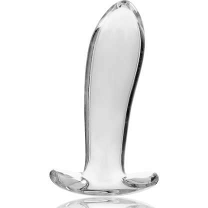 NEBULA SERIES BY IBIZA - MODEL 5 anale plug van borosilicaatglas, transparant, 12.5 CM -O- 3.5 CM