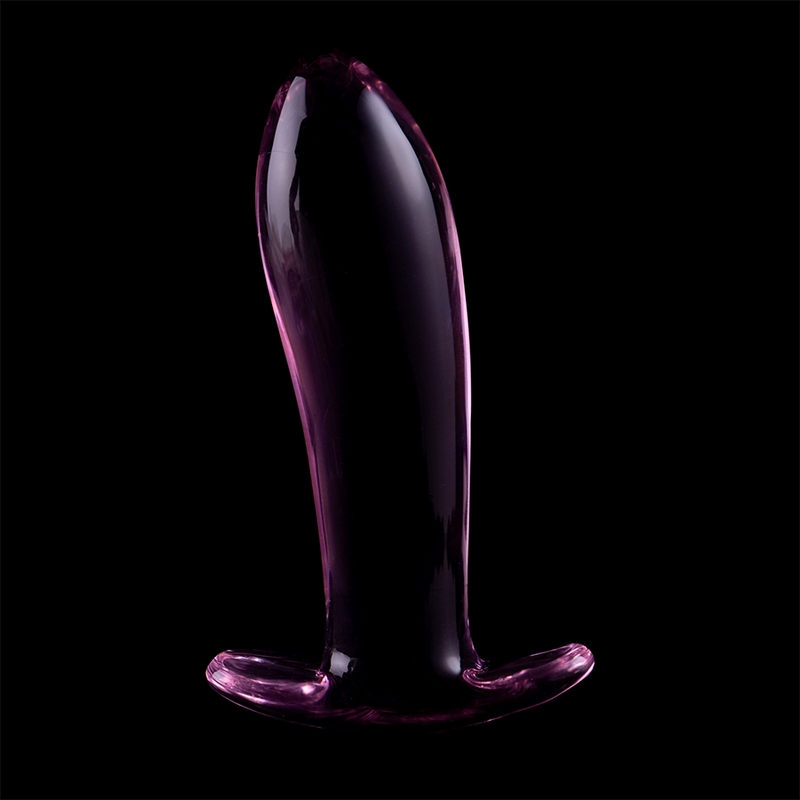 NEBULA SERIES BY IBIZA - MODEL 5 anale plug van borosilicaatglas, roze, 12.5 CM -O- 3.5 CM