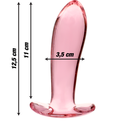 NEBULA SERIES BY IBIZA - MODEL 5 anale plug van borosilicaatglas, roze, 12.5 CM -O- 3.5 CM