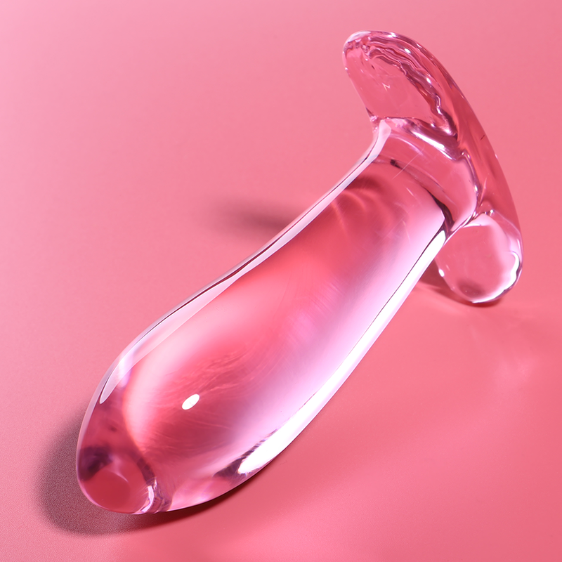 NEBULA SERIES BY IBIZA - MODEL 5 anale plug van borosilicaatglas, roze, 12.5 CM -O- 3.5 CM