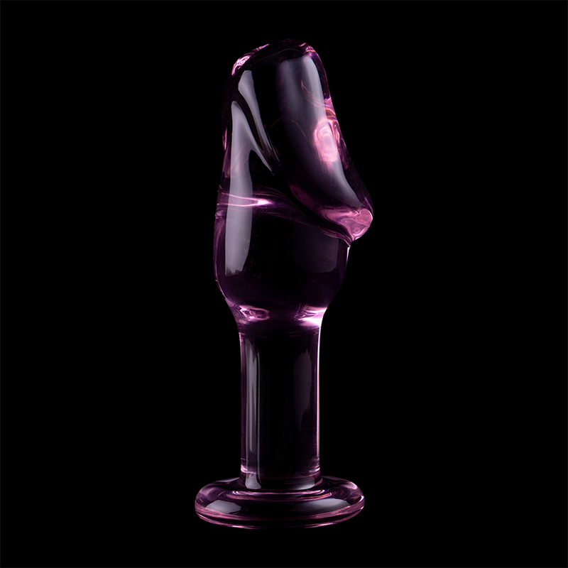 NEBULA SERIES BY IBIZA - MODEL 6 anale plug van borosilicaatglas, roze, 12.5 CM -O- 4 CM