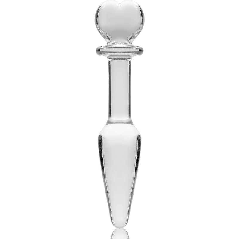 NEBULA SERIES BY IBIZA - MODEL 7 anale plug van borosilicaatglas, transparant, 13.5 CM -O- 3 CM