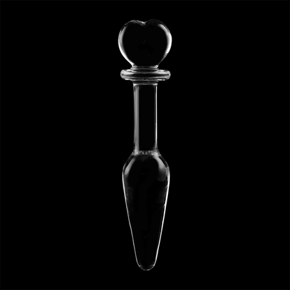 NEBULA SERIES BY IBIZA - MODEL 7 anale plug van borosilicaatglas, transparant, 13.5 CM -O- 3 CM