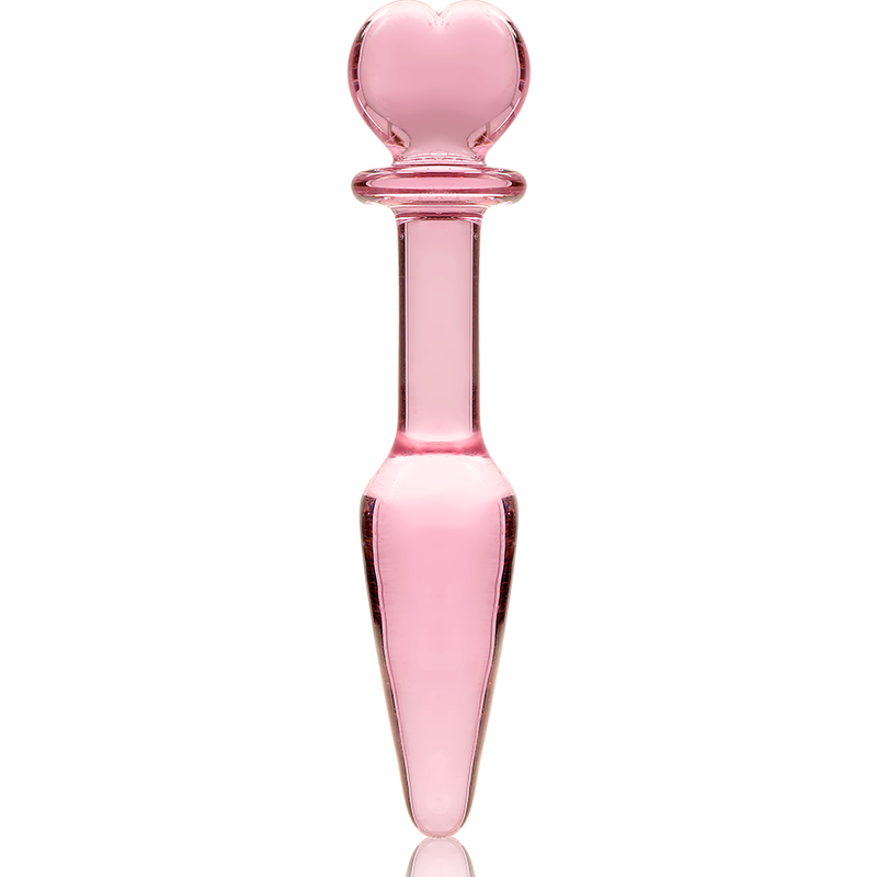 NEBULA SERIES BY IBIZA - MODEL 7 anale plug van borosilicaatglas, roze, 13.5 CM -O- 3 CM