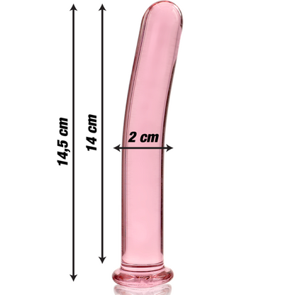 NEBULA SERIES BY IBIZA - MODEL 8 dildo van borosilicaatglas, roze, 14.5 CM -O- 2 CM
