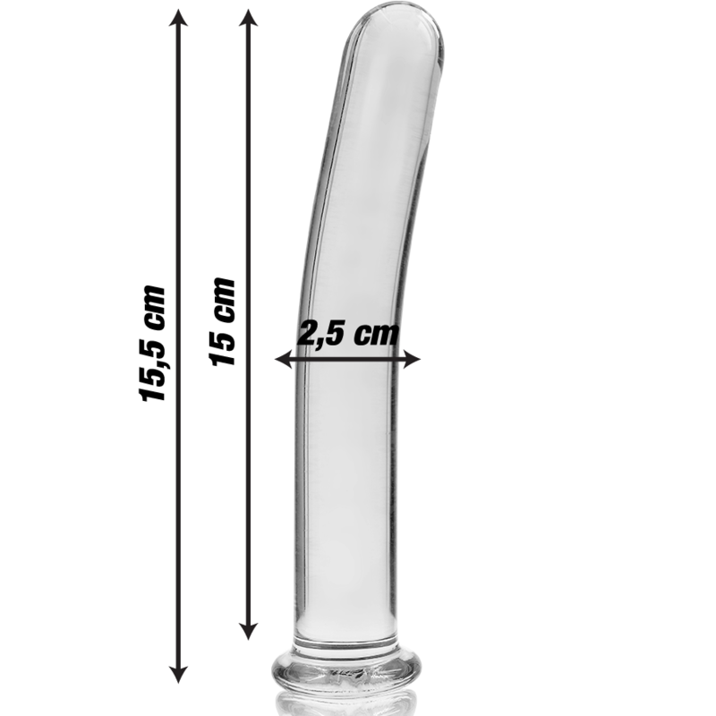 NEBULA SERIES BY IBIZA - MODEL 9 dildo van borosilicaatglas transparant 15.5 CM -O- 2.5 CM