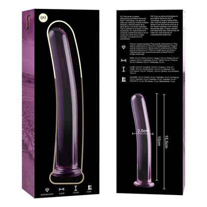 NEBULA SERIES BY IBIZA - MODEL 9 dildo van borosilicaatglas roze 15.5 CM -O- 2.5 CM