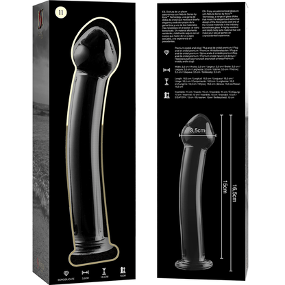 NEBULA SERIES BY IBIZA - MODEL 11 dildo van borosilicaatglas transparant 16 CM -O- 3 CM