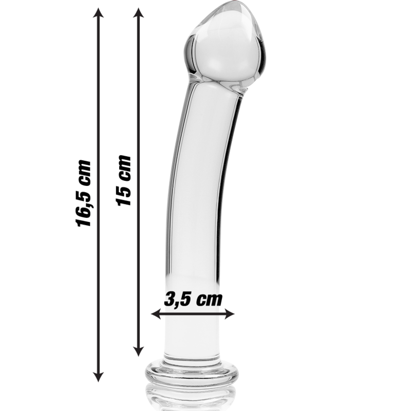 NEBULA SERIES BY IBIZA - MODEL 11 dildo van borosilicaatglas transparant 16 CM -O- 3 CM
