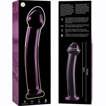 NEBULA SERIES BY IBIZA - MODEL 11 dildo van borosilicaatglas roze 16 CM -O- 3 CM