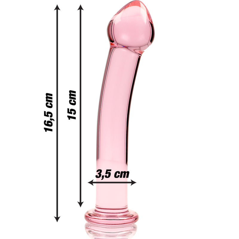 NEBULA SERIES BY IBIZA - MODEL 11 dildo van borosilicaatglas roze 16 CM -O- 3 CM