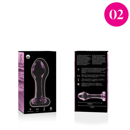 NEBULA SERIES BY IBIZA - MODEL 2 anale plug van borosilicaatglas, roze, 11 CM -O- 3.5 CM