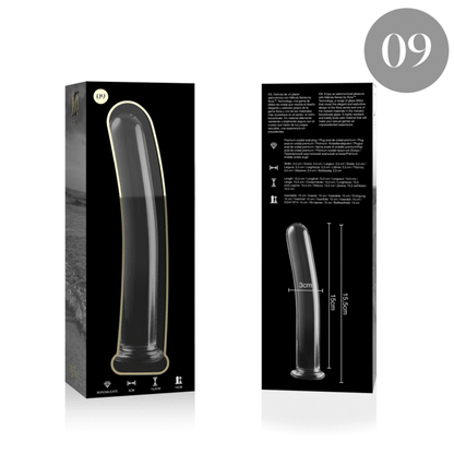 NEBULA SERIES BY IBIZA - MODEL 9 dildo van borosilicaatglas transparant 15.5 CM -O- 2.5 CM