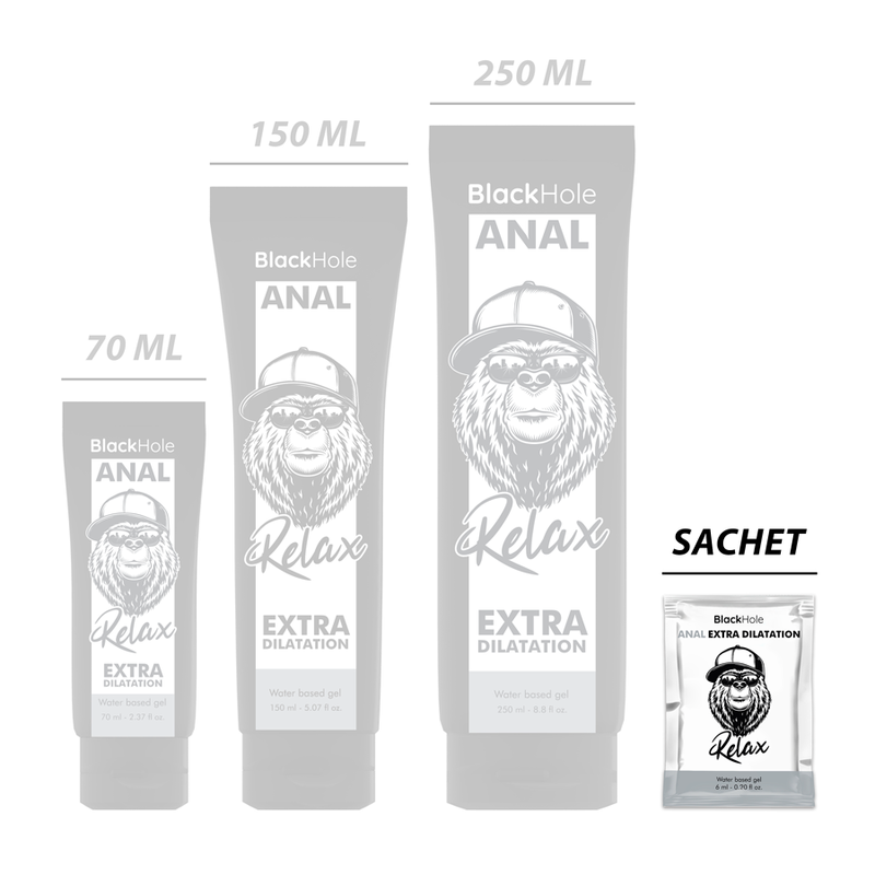 BLACK HOLE - GLIJMIDDEL OP WATERBASIS VOOR EXTRA DILATATIE 6 ML EENMALIGE DOSIS