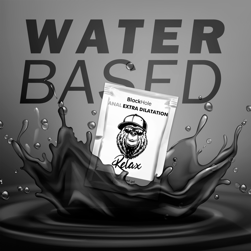 BLACK HOLE - GLIJMIDDEL OP WATERBASIS VOOR EXTRA DILATATIE 6 ML EENMALIGE DOSIS