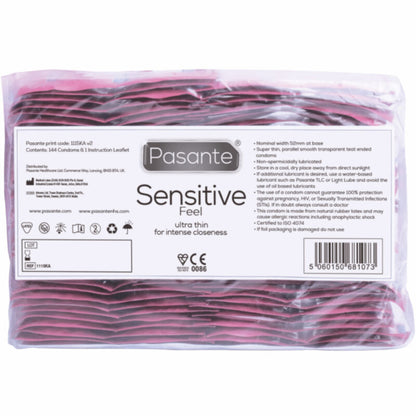 PASANTE - CONDOOMS SENSITIVE ZAK 144 STUKS